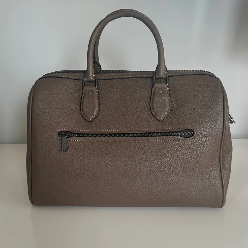 Coach Rowan Large Leather Satchel in Dark Stone CV960 - Picture 3 of 16